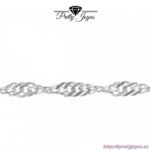Cadena de Plata 40 cm., modelo Singapur