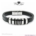 Pulsera trenzada Cuero y Acero Inoxidable