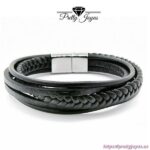 Pulsera de Acero y Cuero 5 en 1