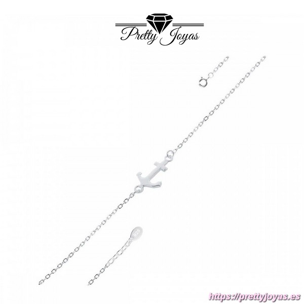 Pulsera de Plata 925 Con Ancla