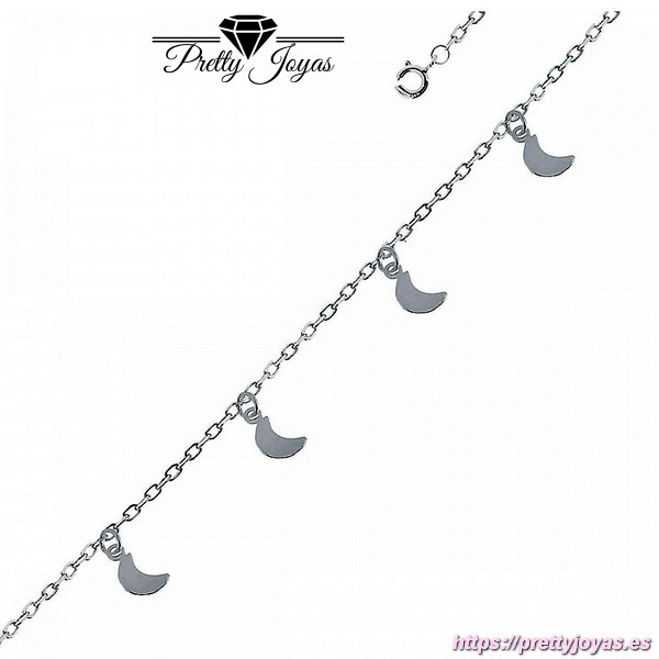 Pulsera de plata 925 con lunas