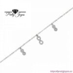 Pulsera de plata bañada en rodio con delicados símbolos del infinito