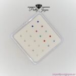 Piercing de Nariz en Plata con brillantes de colores