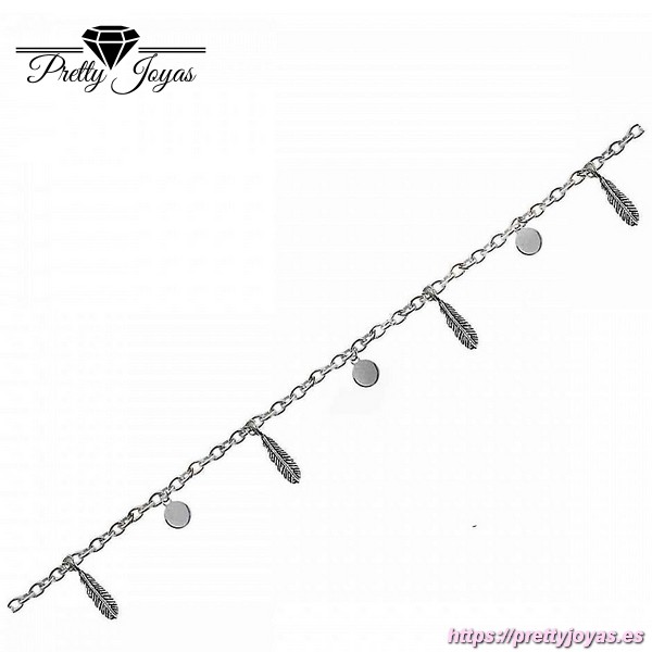 Tobillera de Plumas en Plata 925