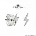 Pendiente de Mini Rayo en Plata 925