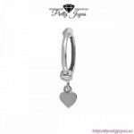 Piercing de Plata para hélix con Corazón