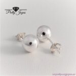 Pendiente de Bola de Plata 925