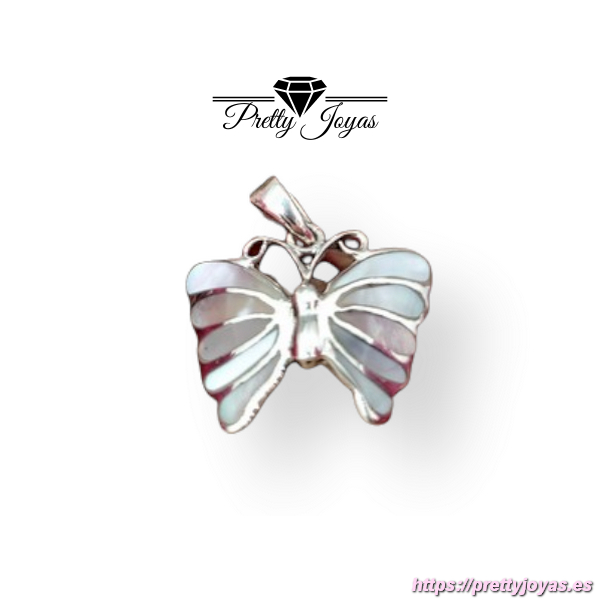 Colgante de Mariposa con Nácar en Plata 925