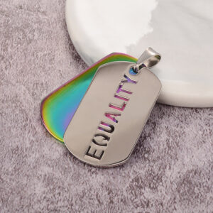Collar EQUALITY Multicolores LGBT en Acero Inoxidable 316