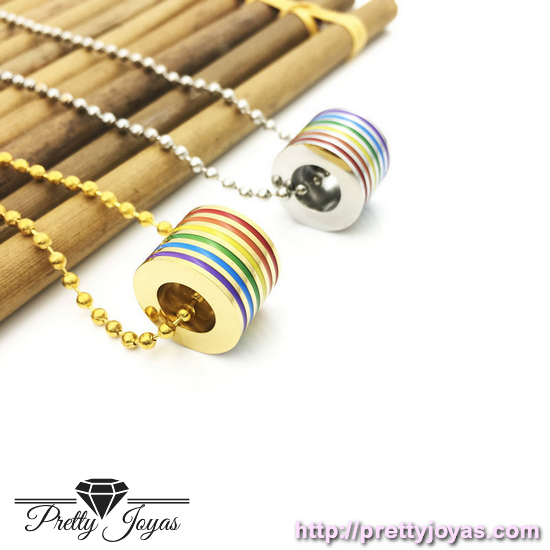 Dije de Aro Multicolor en Acero Quirúrgico