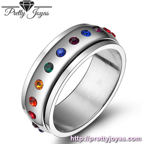 Anillo de Cristales de Colores Unisex